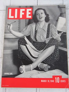Life Magazine March 18, 1940 Chorus Girl - Picture 1 of 7