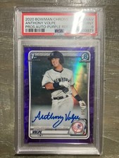2020 Bowman - Chrome Prospects Autographs Purple Refractor #CPA-AV Anthony Volpe