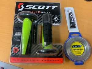 Scott USA Grips Green,Donuts,Glue and Wire Combo mx motox motocross - Picture 1 of 7