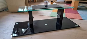 TV-Phonowagen Chromoptik/Glas, B/H/T 82 x 53 x 46 cm, top Zustand - Bild 1 von 4