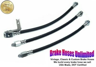 КОМПЛЕКТ ТОРМОЗНЫХ ШЛАНГОВ Mercury Monterey 1965 - передний барабан - Изображение 1 из 2