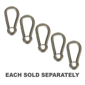 Stainless Steel Carbine Style Snap Hook Corrosion Resistance Polished Finish - Foto 1 di 8
