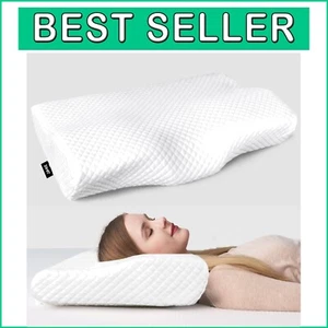 Adjustable Memory Foam Neck Pillow for Pain Relief - Ergonomic Design, King Size - Picture 1 of 8