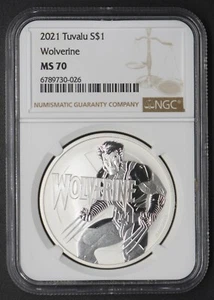 2021 Tuvalu Wolverine Marvel NGC MS70 1oz Silver Coin .9999 - COINGIANTS - - Picture 1 of 2