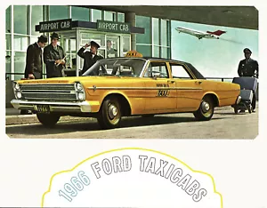 1967 Ford taxi Wall Illustration 13 x 17 Giclee Iris - Picture 1 of 1