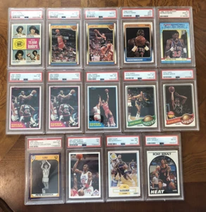 1974++NBA LOT OF 14-JORDAN, DR.J, BIRD, MARAVICH, GERVIN, LANIER, EWING-see PICS - Picture 1 of 15