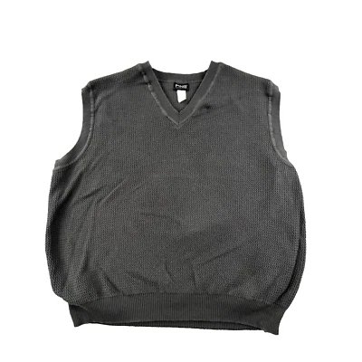 VTG Ping Collection Golf Vest Sweater Men L Gray Knit USA Made Pullover Grandpa - Image 1 of 4