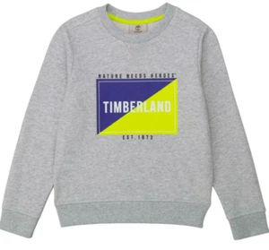 TIMBERLAND Boys Grey Graphic Long Sleeve Crew Neck Sweater 16 Years BNWT - Picture 1 of 1