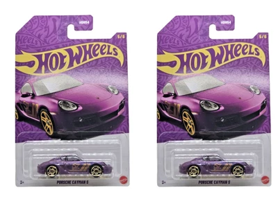 Porsche Cayman S #5 2025 Hot Wheels púrpura - juego de 2 57 aniversario Foto 1 de 3