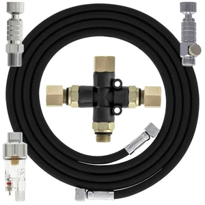 ESSENTIAL AIRBRUSH ACCESSORY KIT Air Filter 3 Way Hose Splitter Quick-Disconnect - Picture 1 of 5