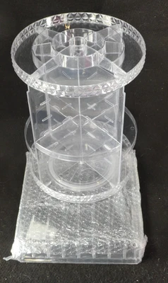Rotating Jewellery Earing Display +Cosmetic Organiser Acrylic (New Sealed) - Image 1 of 4