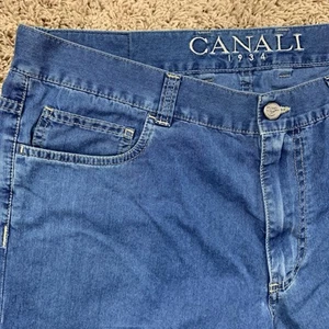Canali Jeans Herren 54 36x33 Blau Stretch Denim 5 Pocket Hose Italienisch 1934 Italy - Bild 1 von 21