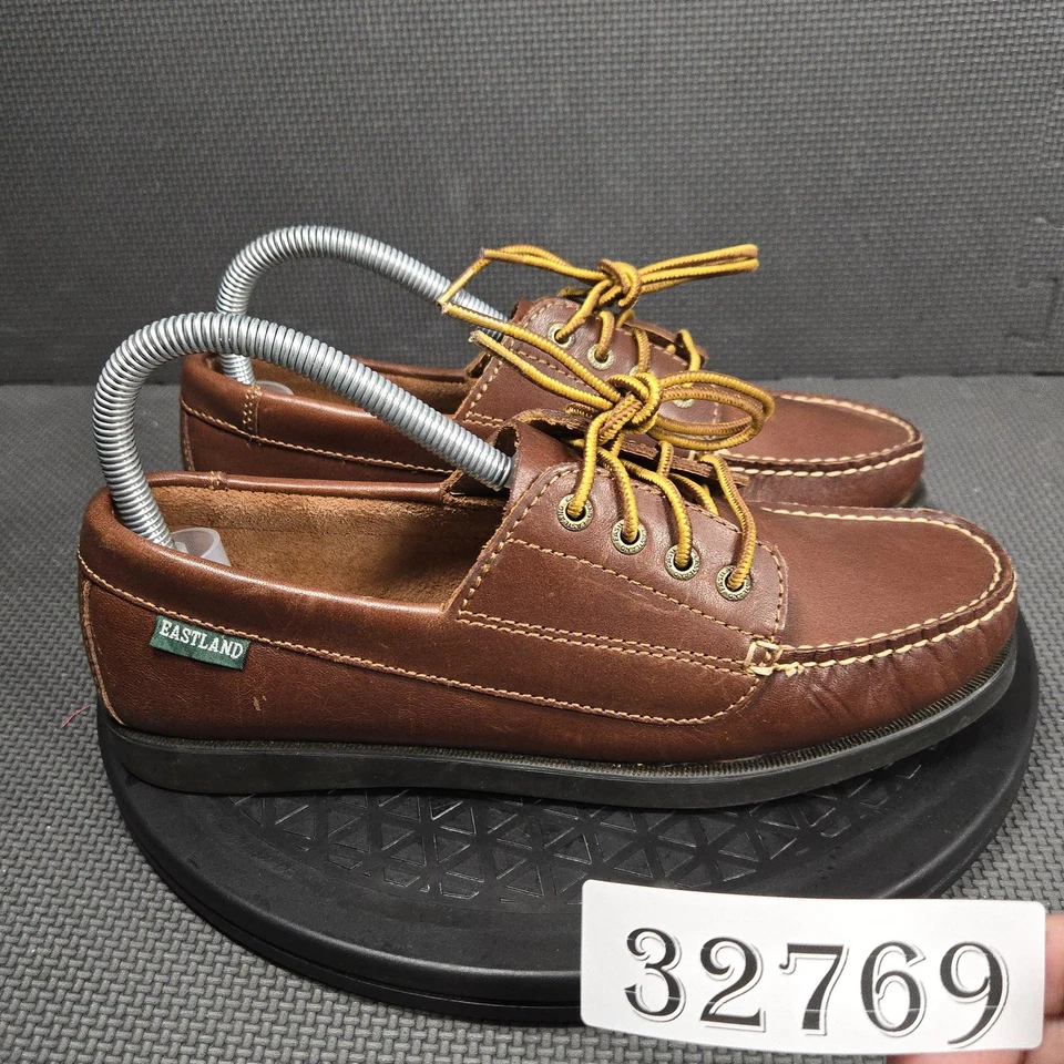 Zapatos Eastland Falmouth para mujer talla 8 cuero marrón barco sin usar, puntera informal Foto 1 de 4