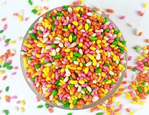 Sugar Coated Fennel Seeds Candy Saunf Mouth FreshenerCup Cakes donut Decoration - Picture 1 of 14