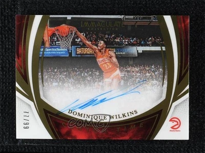 2024-25 Panini Immaculate Clutch Time Signatures/99 Dominique Wilkins Auto Salón de la fama Foto 1 de 2
