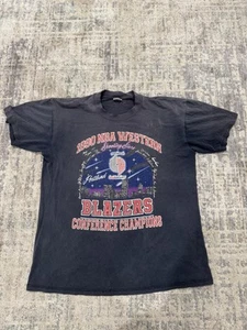 Vintage Portland Trail Blazers 1990 Western Conference Champions Shirt Large - Picture 1 of 10