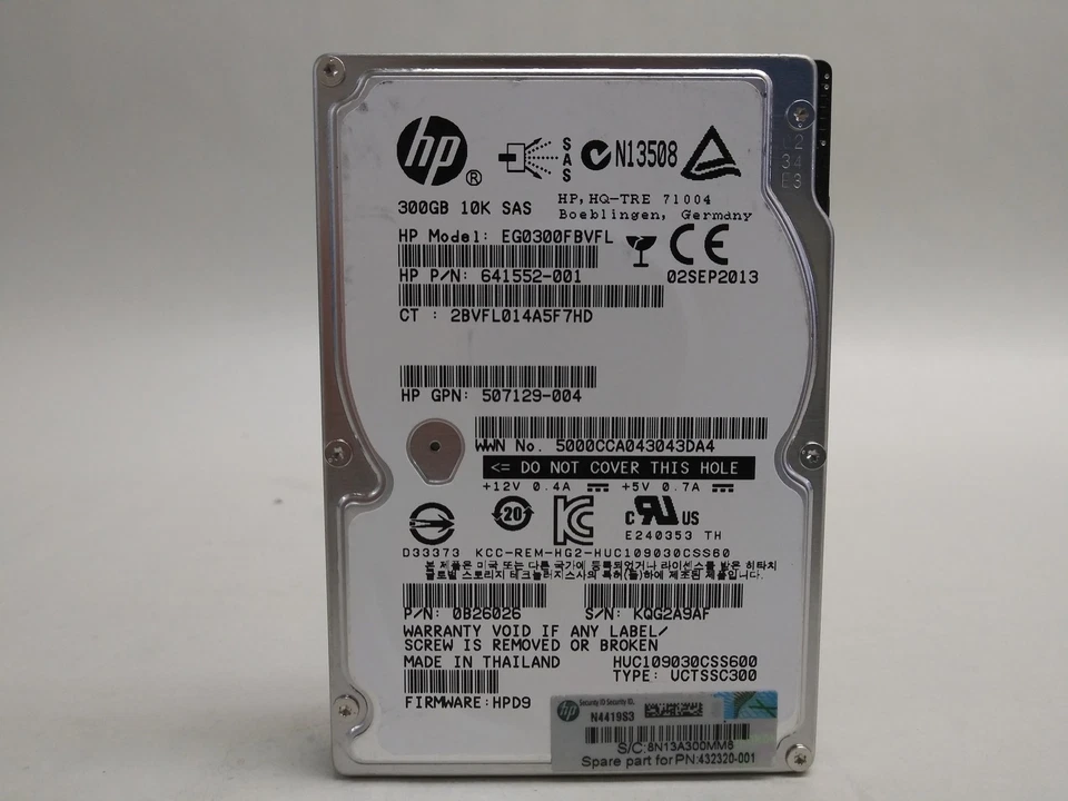 Lot of 2 Hitachi HP 10K900 HUC109030CSS600 300 GB 2.5" SAS 2 Enterprise Drive - Image 1 of 3