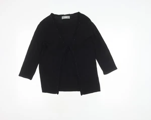 Wallis Women’s Black Sequin Cardigan Size 10 - Picture 1 of 12