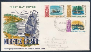 1968 NORFOLK ISLAND SHIPS PART IV (30c, 50c & $1) FDC PARADE COVER - Picture 1 of 2