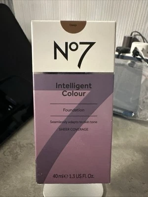 No7 Intelligent Colour Foundation 40ml DEEP SPF 6 SHEER COVERAGE - Image 1 of 2