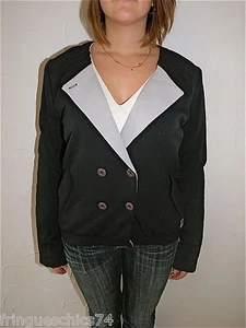 blouson noir KANABEACH dapi TAILLE 36 valeur 99€ NEUF ÉTIQUETTE - Picture 1 of 5