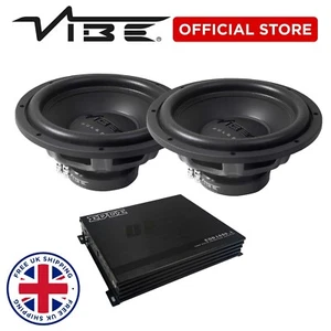 VIBE 12" TWIN BASS PACK WITH AMPLIFIER 2000 WATTS MAX BASS SUBWOOFER CAR AUDIO - Picture 1 of 7