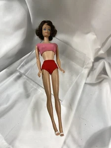 Vintage Barbie BRUNETTE MIDGE DOLL #860 Freckles Straight Leg ORIGINAL SWIMSUIT - Picture 1 of 13