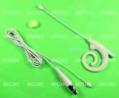 Snail design Ear Headset Microphone for SHURE Detachable plug mini XLR 4Pin TA4F - Image 1 of 4