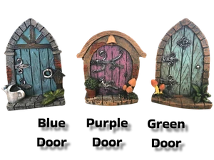 Miniature Hobbit Pixie Elf Fairy Door Tree Garden Home Decor Magic Doors Gift - Photo 1 sur 1