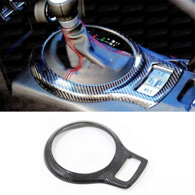 Carbon Fiber Interior Gear Shift Cover Trim For Toyota GT86 Scion FRS Subaru BRZ - Image 1 of 4