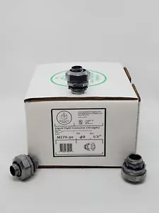 1/2" Metallic Liquid Tight Straight Connector ( 40 Pack). Zinc Die Cast - Picture 1 of 2