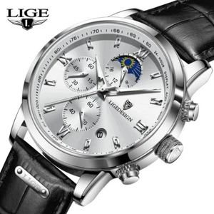 Reloj de pulsera para hombre fecha lujo reloj para hombres cuarzo cronógrafo reloj para hombres negro - Imagen 1 de 7