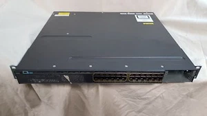Cisco ws-c3750x-24t-s v06 Commutateur Gigabit Ethernet 24 ports avec oreilles montées en rack ON - Photo 1/17