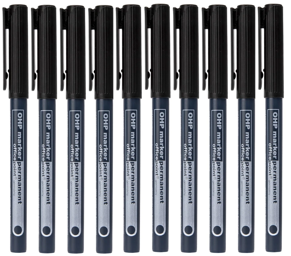 10x Folienstift Universalmarker OHP-Marker Folienschreiber F permanent 0,6 mm  - Bild 1 von 4