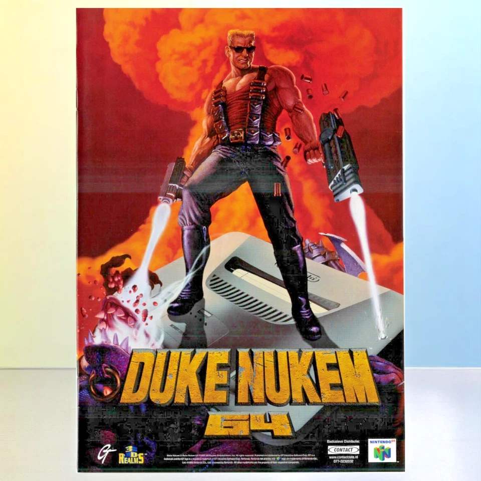 1997 Duke Nukem 64 (Nintendo 64) A4 Vintage Print Ad/Poster, 100% Official Art - Image 1 of 3
