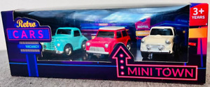 NEW BOXED RETRO TOY CARS MINI TOWN MOTEL 3 CARS IN TOTAL MINI & VW BEETLE +