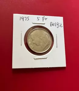 1975 5 FR BELGIUM COIN - NICE WORLD COIN !!! - Picture 1 of 2