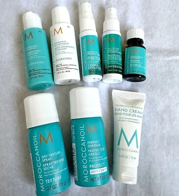 8 peças creme para as mãos/spray de textura seca/xampu/condicionador/defesa perfeita Moroccanoil - Imagem 1 de 2