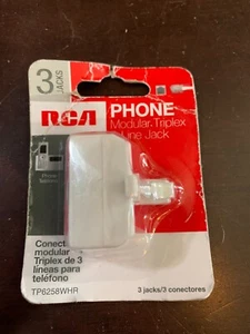 Phone Modular Triplex Line Jack RCA TP6258WHR converts single 3-line to multiple - Picture 1 of 2