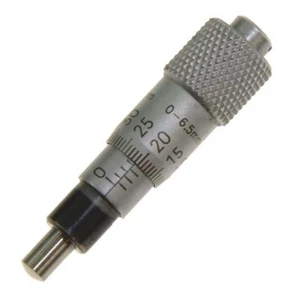Cabezal de micrómetro 0-6,5 mm/0,01 mm vástago de bola de precisión punta esférica de 6 mm - Imagen 1 de 1