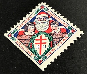 US Scott# WX28 CS15 Santa Claus 1921 MNH American Red Cross Christmas Seal Stamp - Picture 1 of 3