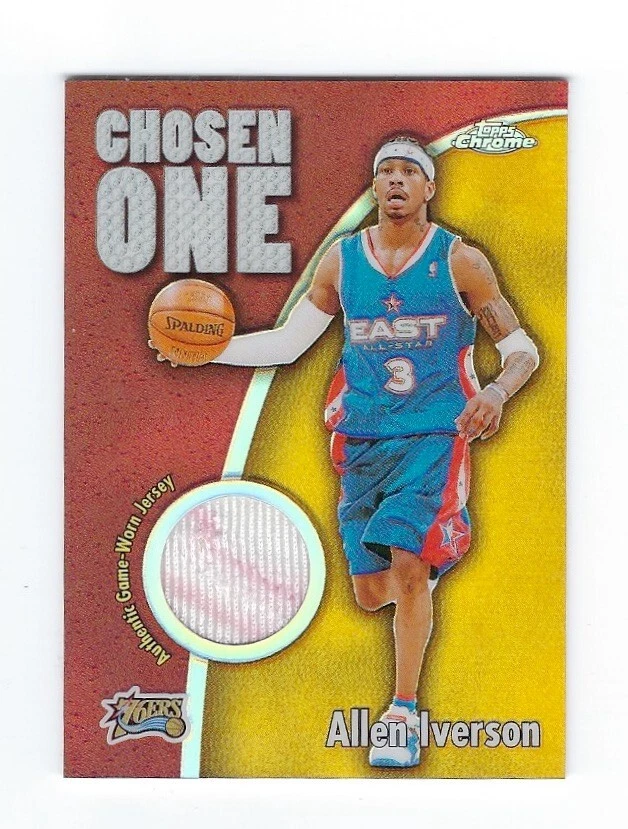 2006 Topps Chrome Refractor Allen Iverson Chosen One 2 Color Patch /99