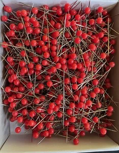 1000 rote Plastikkopfstecknadeln. Stecknadeln 32 mm Bastelnadel rot (0,01€/1Stk) - Bild 1 von 1