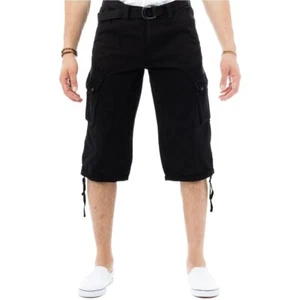$58 X-Ray Mens Belted 18" Inseam Below Knee Long Cargo Shorts - Picture 1 of 7