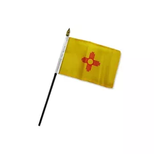 New Mexico 4x6in Stick Flags - Perfect for Outdoor Decor & Parades - Picture 1 of 4