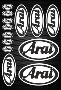 Arai Helmet Sponsor Logo Stickers Motorcycle x 13 Decals Moto Bike - Picture 1 of 1