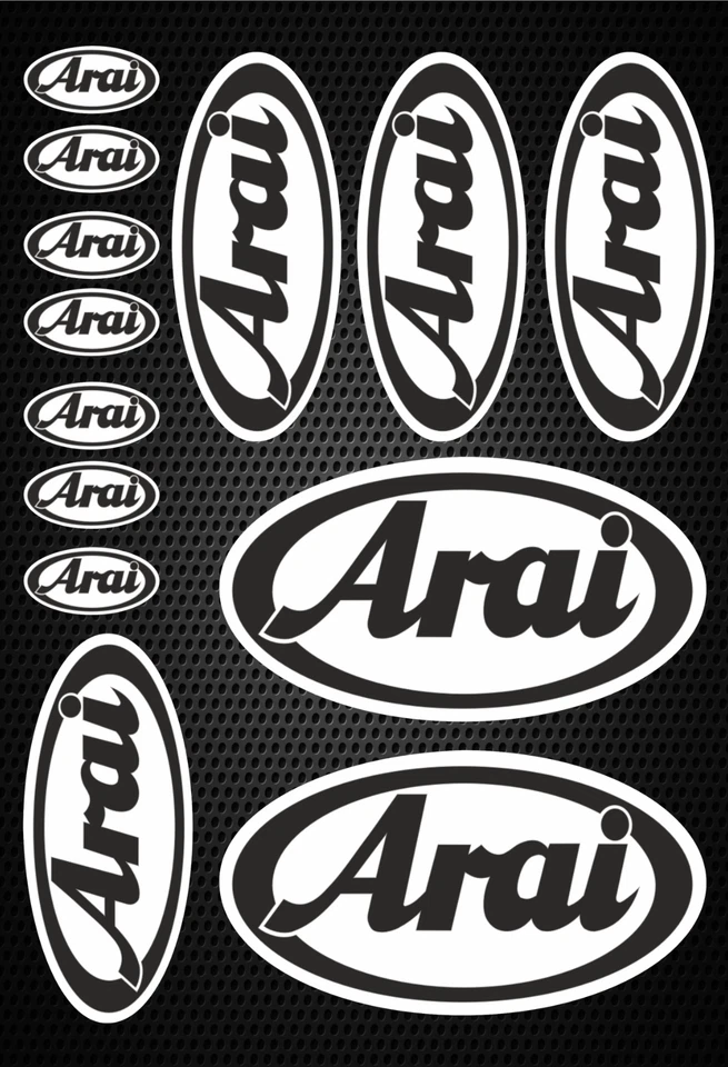 Arai Helmet Sponsor Logo Stickers Motorcycle x 13 Decals Moto Bike - Image 1 of 1
