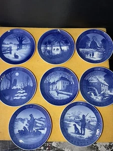 Royal Copenhagen Christmas Plate Lot of 8 Plates 7” 1971-1978 - Picture 1 of 13