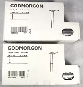 2 patas ajustables de acero inoxidable Ikea Godmorgon nuevas en caja 5 1/2" - 9 7/8" - Imagen 1 de 2