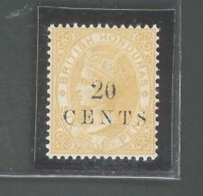 1888 BRITISH HONDURAS, Stanley Gibbons #29 - 20 cent on 6d. Yellow - MLH*